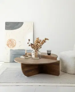 Súprava konferenčných stolíkov Podium Wood - Walnut
