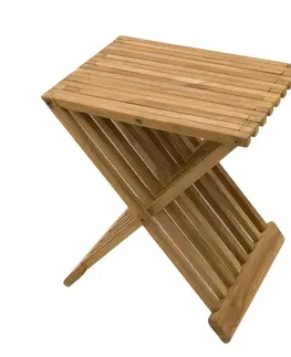 DEOKORK Záhradný odkládací stolík FLOW (teak)