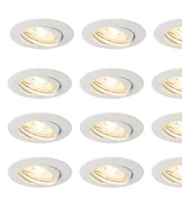Sada 12 vstavaných bodových svetiel bielych GU10 35 mm - Edu