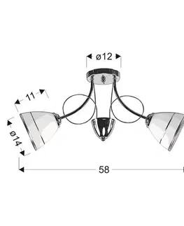 Stropná lampa Elotte 2X40W E27 Biela