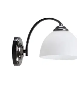 Nástenná lampa Gracja Lamp Čierna perla 1X40 E27 Biele tienidlo