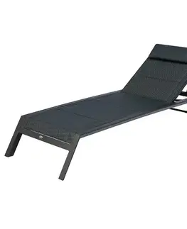 DEOKORK Kovové lehátko LISABON (antracit)