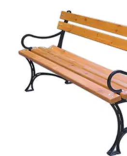 Parková lavica s opierkami - FSC ROJAPLAST