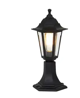 Klasická vonkajšia stojaca lampa čierna 42,2 cm IP44 - New Haven