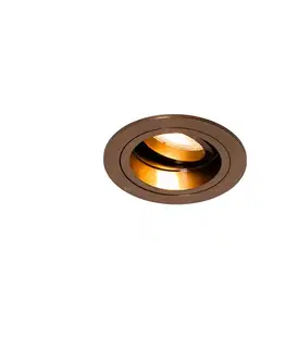 Inteligentné zapustené bodové svietidlo tmavý bronz okrúhle naklápacie a otočné vrátane Wifi GU10 50mm - Chuck