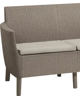 KETER Pohovka SALOMON 3 seater sofa | cappuccino
