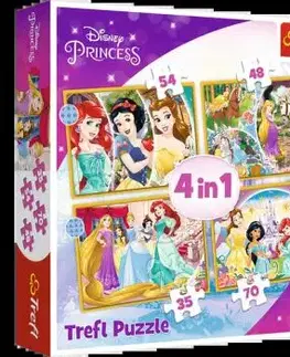 Puzzle Disney Princezné 4v1 Trefl