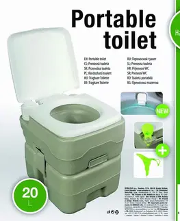 Happy Green Prenosná toaleta 20 l, sivá