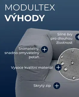 DEOKORK Záhradné detské textilné kreslo MODULTEX KIDS (sivá) bez náplne