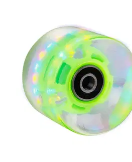 WORKER Svítící kolečko na penny board 60*45 mm vč. ložisek ABEC 7 zelená