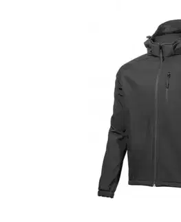 Softshellová bunda DITTER s kapucňou, čierna 2XL (56)