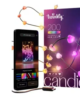 Twinkly TWKH200RGB-G - LED RGB stmievateľný reťazec 200 × LED, 14 m, USB, Wi‑Fi TWKH200RGB-G