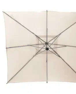 DEOKORK Slnečník výkyvný SULLA 2,5 x 2,5 m (rôzne farby) cappuccino