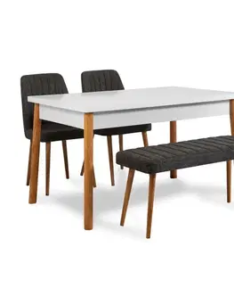 Set stola a stoličiek (4 kusy) Costa Atlantic White-Anthracite