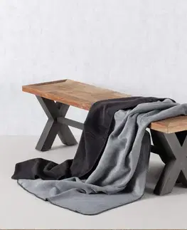 Dekoria Deka Cotton Cloud 150x200 cm Black&Zinc, 150 x 200 cm 