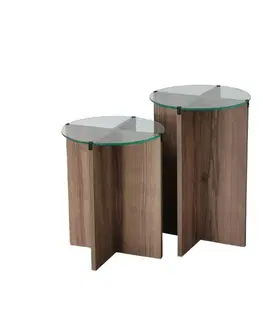 Sada odkladacích stolíkov (2 kusy) Lily - Walnut