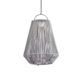 Bohemian stolná lampa sivá vrátane LED 3-stupňové stmievanie IP54 Solárne nabíjanie - Duca