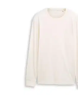 Základné tričko s dlhým rukávom Tom Tailor, Gardenia White