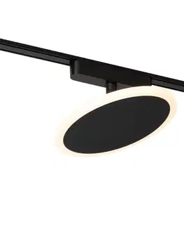 Moderné čierne bodové svetlo pre 1-fázový koľajnicový systém vrátane LED - Magnetic Puk