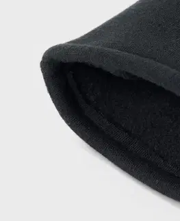 Rukavice z teplákoviny s detailom gombíka