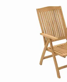 DEOKORK Záhradné teakové polohovacie kreslo LAGUNA (teak)