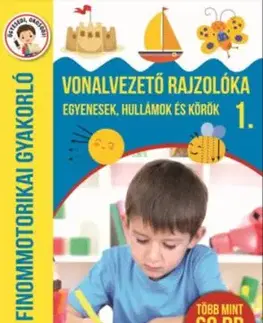 Vonalvezető rajzolóka 1. - Egyenesek, hullámok és körök - Finommotorikai gyakorló - Több mint 60 db matrica