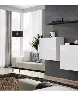 Komoda+Polička Switch Sb I Biely/Čierna