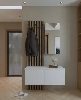 ERIKA predsieňová zostava s lamelami, biela/čierna