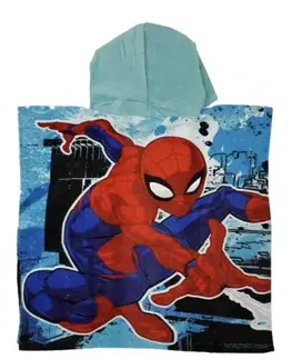 Detské pončo SPIDER MAN modrý 55x110cm Setino Tiahome