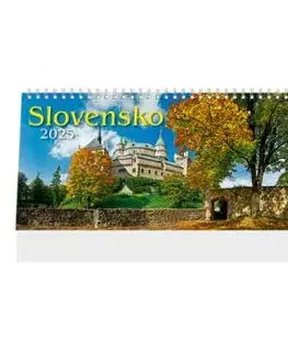 Stolový kalendár Slovensko riadkové 2025