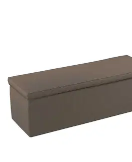 Dekoria Truhlica čalúnená, hnedá , 90 x 40 x 40 cm, Manchester, 701-37