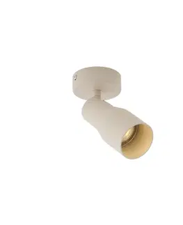 Moderné stropné bodové svetlo béžové GU10 50 mm okrúhle - Stanley