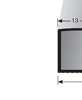 Ukončovací profil 13 mm pre krytiny od 14 do 15,5 mm (skrutkovací) | Küberit 015 Stříbro F4