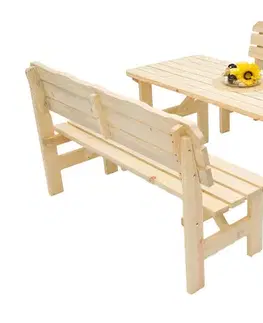DEOKORK Masívna drevená záhradná zostava z borovice 1+2 drevo 32 mm (200 cm)