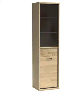 Vitrína M4 Mediolan Doska Natural Hikora