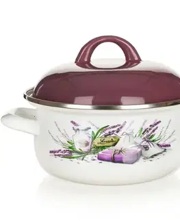 Banquet LAVENDER smaltovaný kastrol 20 cm, pr. 20 cm