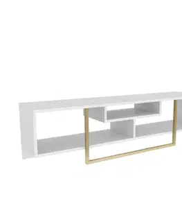 TV stolík Asal 150 - White, Gold