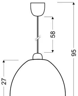 Závesná stropná lampa Canaria e27 modrá