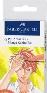 Popisovač Faber-Castell Pitt Artist Pen Manga Kaoiro 6 ks