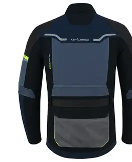W-TEC Modock bunda čierno-modro-fluo žltá - 3XL