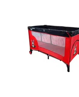 COSING - Cestovná postieľka s možnosťou polohovania ADAM Zebra Red C-0141R
