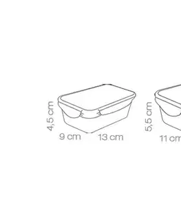 Tescoma dóza FRESHBOX 3ks, 0.2,0.5,1.0 l, obdĺžníková