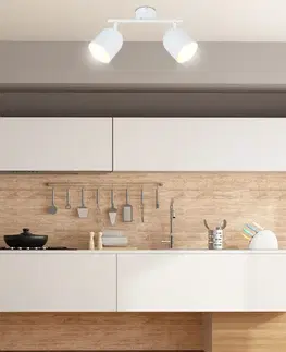Nástenná/stropná pásová lampa biela 2xE27 Azuro
