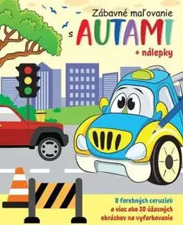Zábavné maľovanie s autami + nálepky a farbičky