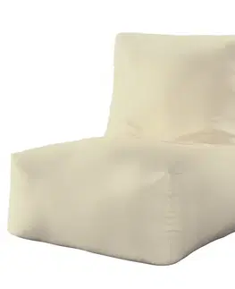 Dekoria Sedací vak v tvare kresla - jednofarebný, krémová, 87 x 31 x 75 cm, Chenille, 161-39