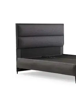 Rám jednolôžkovej postele s čelom Rise 90 x 190 - Dark Grey