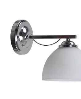Nástenná lampa Filona Lamp Chróm 1X40 E27 Biele tienidlo
