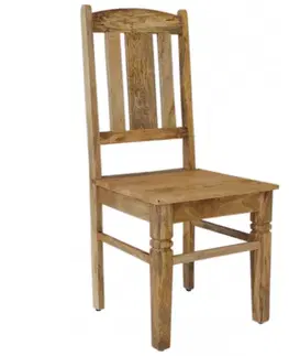 Stolička Guru s rebrovaním indický masív mango