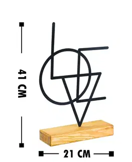 Dekoratívny predmet Geometric - Black