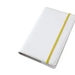 Kožený obal na diár Moleskine M 18 x 12 cm biely deluxe